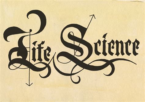 Life Science (hand-lettered design) - Tom Howey | Book design and typography