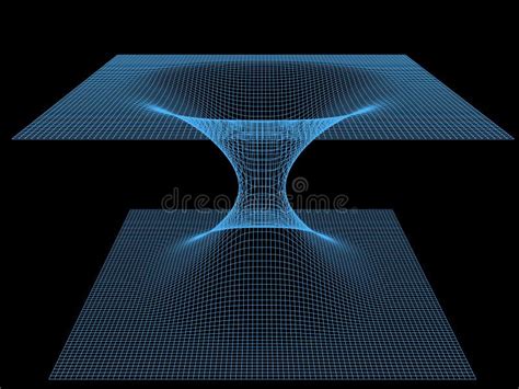 Space model of a wormhole stock illustration. Illustration of dimension - 39521454