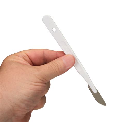 Scalpel, Disposable, Non-Sterile, No. 4 Plastic Handle with No. 22 ...