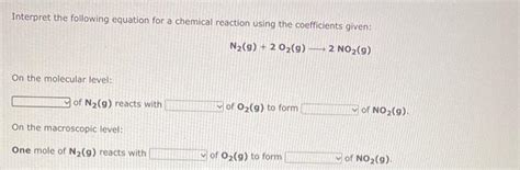 Solved The balanced chemical equation for the reaction | Chegg.com