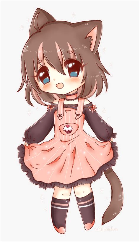 Chibi Cat Girl Anime, HD Png Download , Transparent Png Image - PNGitem