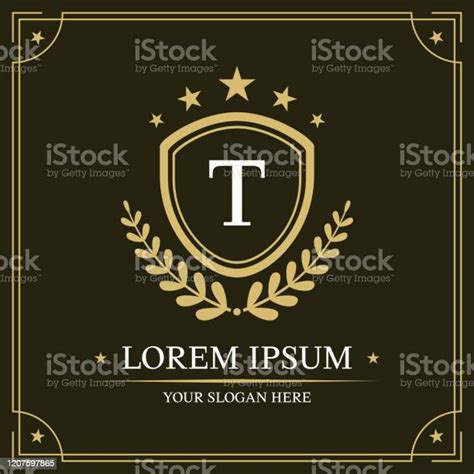 Luxury Logo Template Initial Letter Type T Vector Illustration Stock Illustration - Download ...