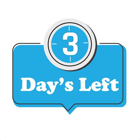 3 days left badge, for promotion, sale, template, flyer, banner, poster ...