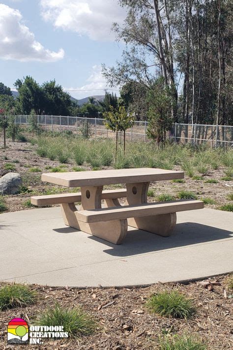 29 Concrete Picnic Tables ideas in 2021 | concrete, picnic table, rectangle table