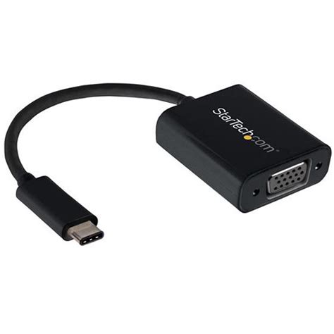 StarTech USB Type-C to VGA Adapter (Black) CDP2VGA B&H Photo