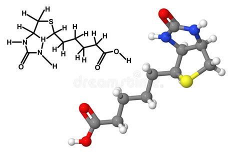 Molekül Des Vitamins B9 Mit Chemischer Formel Stock Abbildung - Illustration von mittel ...