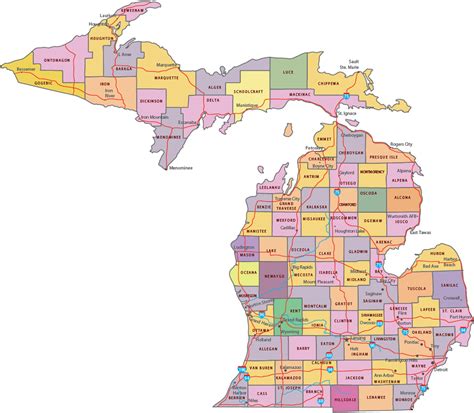 Political Map Of Michigan