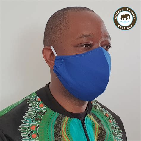 Reusable Plain Blue Face Mask (UNISEX) (Adult & Youth Sizes) – Afrique ...