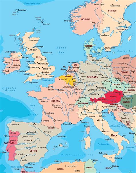 West Europe | Europe map, Map, Europe