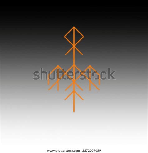 Viking Norse Symbols Shield Aegishjalmr Valhalla Stock Illustration ...