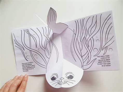 Winter Animals Diy Pop-up Book Printable Template, Fun Papercraft ...