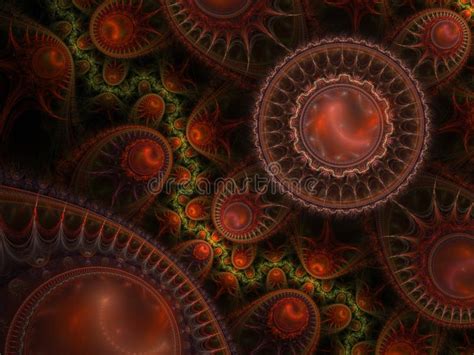 Fractal Art - a Mathematical Graphic Background Stock Illustration ...