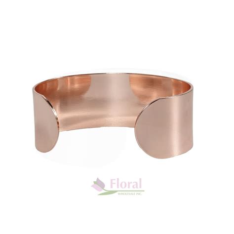 Rose Gold Cuff 1-1/4" Wristlet - Potomac Floral Wholesale