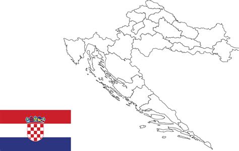 map and flag of Croatia 10198974 Vector Art at Vecteezy