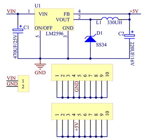 Lm2596 Dc-dc Converter Circuit Diagram