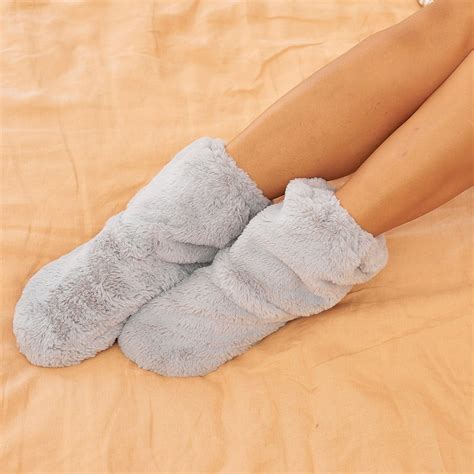 A.Trends - Heat Feet Microwavable Slippers Grey | Peter's of Kensington