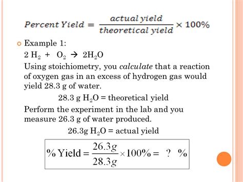 How To Calculating Percent Yield