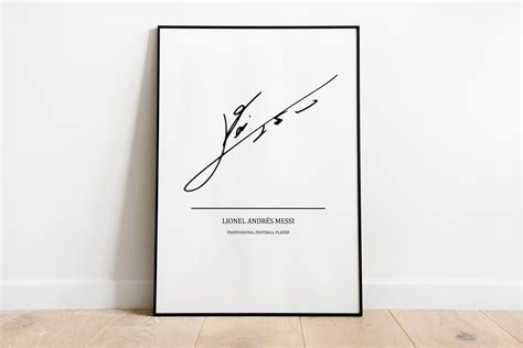 Lionel Messi Autograph Printable Digital File for Unique and - Etsy ...