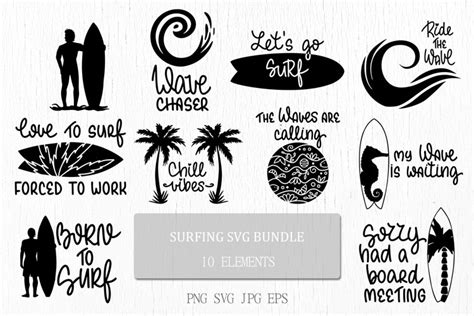 Surfing SVG Bundle | Funny surf life quotes | Summer time