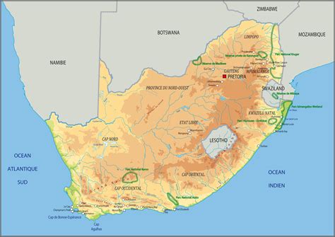 Current Physical Map South Africa