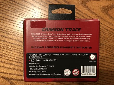 Crimson Trace Laser Grips for 1911 Compact frames – LG-404 - TJ Target