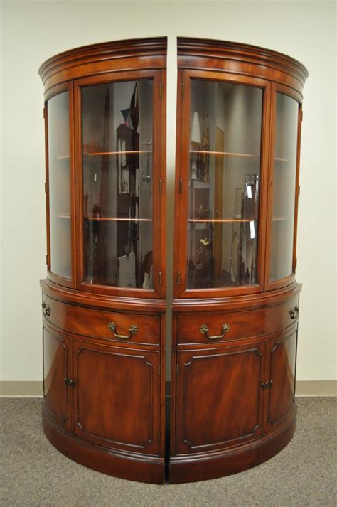 Antique China Cabinet With Curved Glass | Bruin Blog