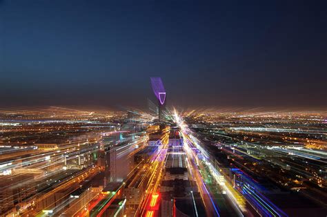 Riyadh skyline at night zoom in # 4 Photograph by Hany Musallam