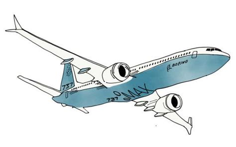 Sketch of Boeing 737 Max Airplane | Planet shirts, Boeing, Boeing 737