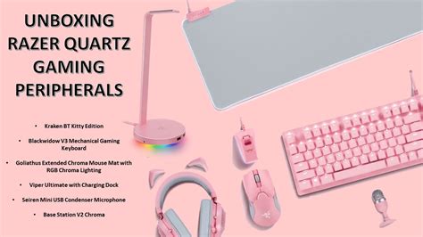 Unboxing Razer Quartz (Pink) Gaming Peripherals | Headphone, Keyboard, Mouse Mat, Microphone ...