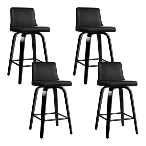 Artiss Set of 4 Felipe Wooden Bar Stools Swivel Bar Stool Kitchen ...