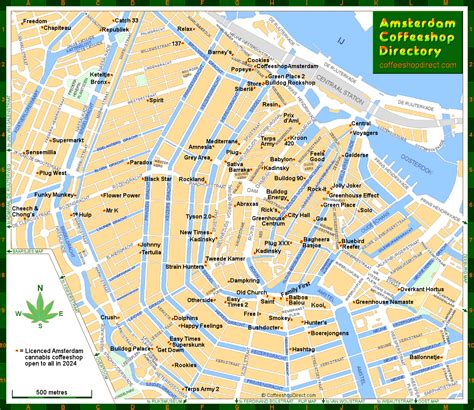 Amsterdam Coffee Shop Map