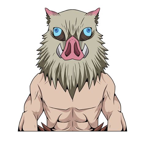 Inosuke Fantasy Art Muscular Figure Boar Mask Free Clipart | PNG All