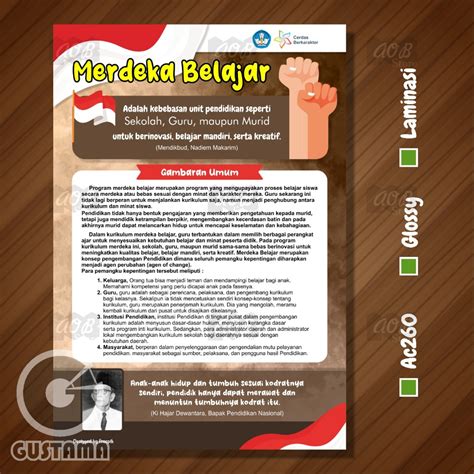 Jual Poster Merdeka Belajar, Poster Infografis Pendidikan Laminasi A3 ...