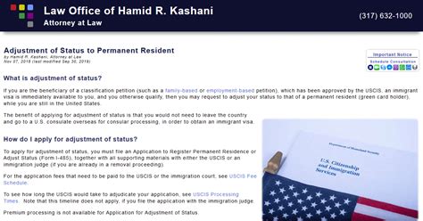 Adjustment of Status to Permanent Resident