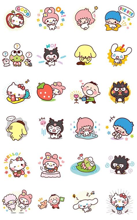 귀요미 SANRIO CHARACTERS 3탄 - LINE 스티커 | Sanrio wallpaper, Kawaii stickers ...