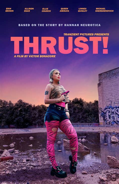 Erin Brown (a.k.a. Misty Mundae) and Linnea Quigley take on a violent future in “THRUST ...