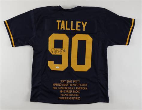 Darryl Talley Signed Career Highlight Stat Jersey (JSA) | Pristine Auction