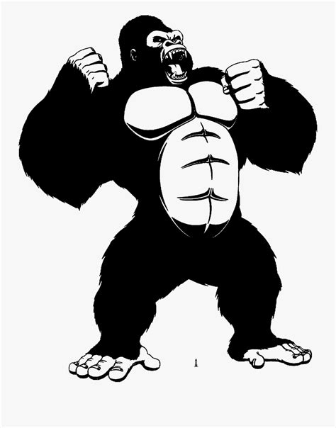 King Kong Clipart Black And White , Free Transparent Clipart - ClipartKey