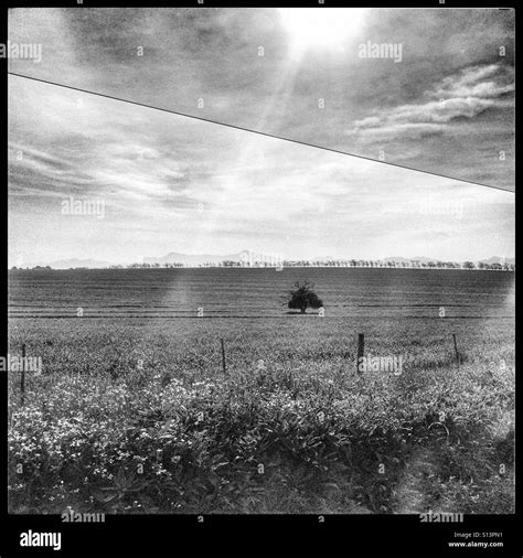 Black and white landscape, heavy use of filters Stock Photo - Alamy