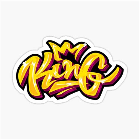 "King Graffiti Art" Sticker for Sale by machmigo | Redbubble