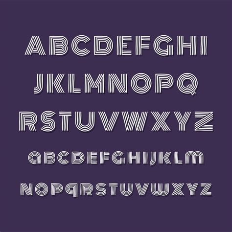 Cute Lined Font With Alphabet A to Z 2905483 Vector Art at Vecteezy