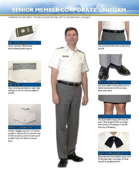 Senior Member Corporate Uniform, Alternate variation is worn with CAP Corporate Golf Shirt Civil ...