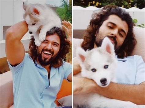 [PHOTOS] Vijay Deverakonda introduces his blue-eyed pet dog Storm in ...