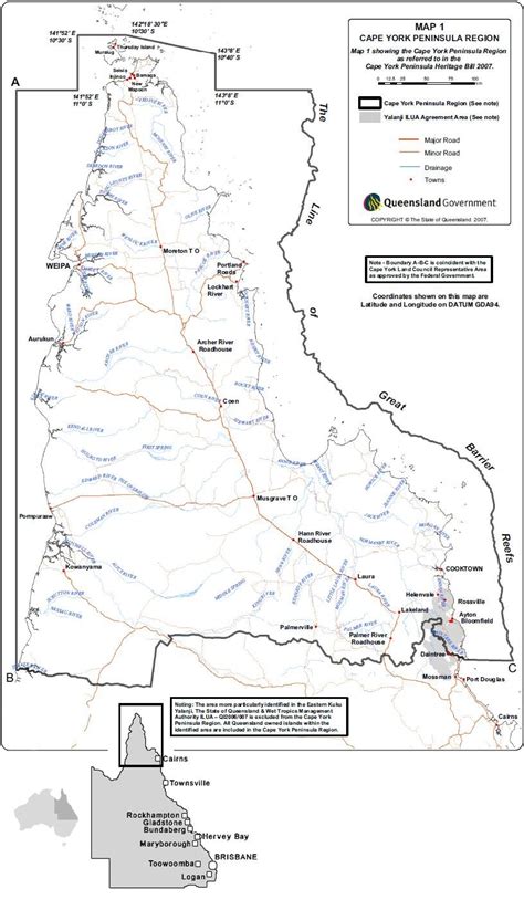 2: Cape York Peninsula Map. SOURCE: adapted from Queensland Department... | Download Scientific ...