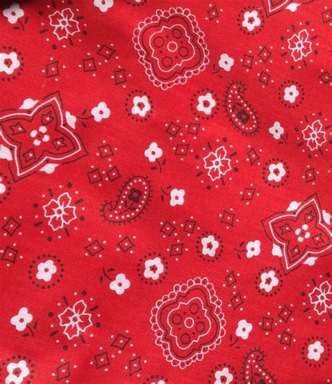 Red and white bandana print fabric 1/2 yard by marymcnultydesign