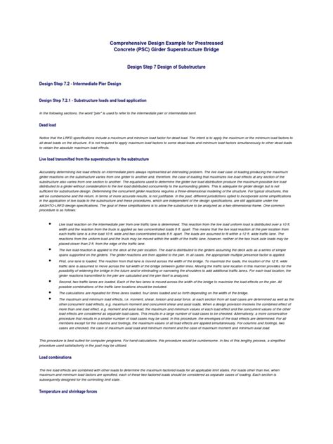 PIER Design Example | PDF | Lane | Stress (Mechanics)