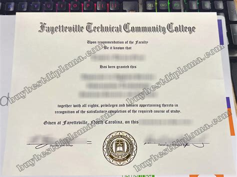 Steps To Get A Fake Fayetteville Technical Community College Diploma