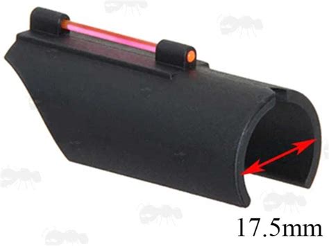 Plain Shotgun Barrel Fitting Fiber Optic Sight - Red, Orange or Green