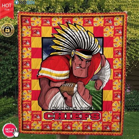 Kansas City Chiefs Football Quilt Blanket - RobinPlaceFabrics