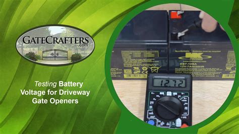 How To Test Battery Voltage For Driveway Gate Opener - YouTube